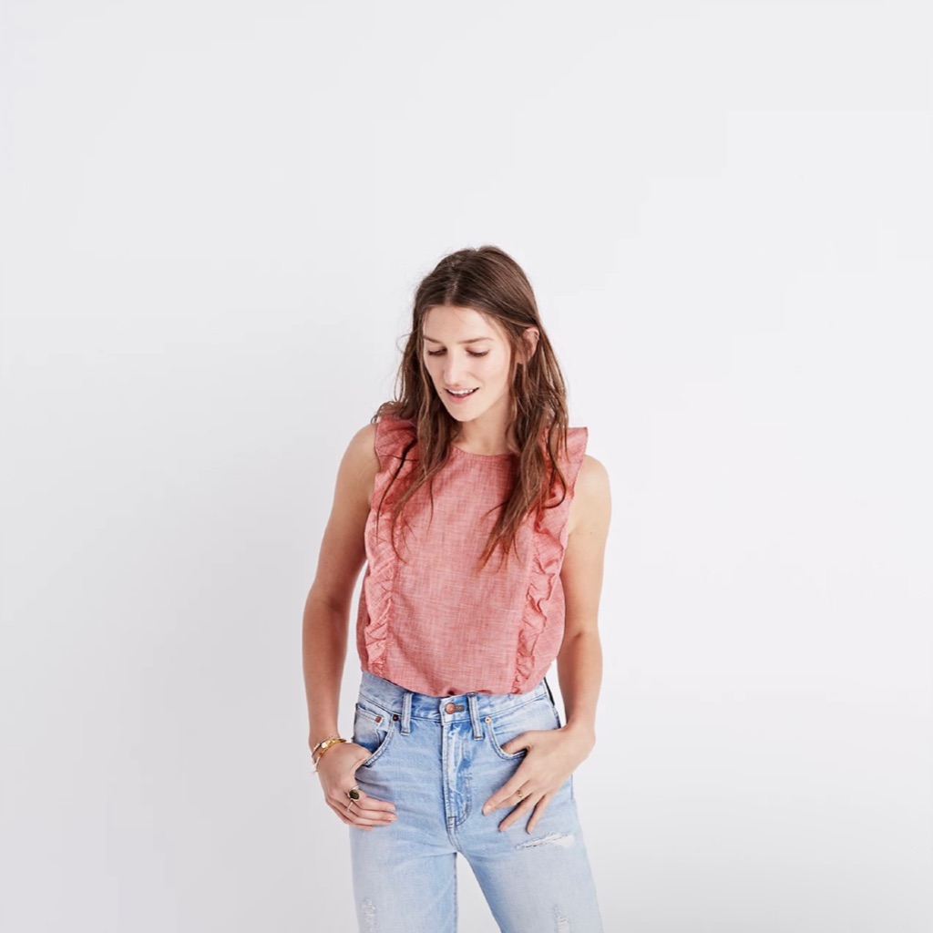 Madewell Bellflower Ruffle Top